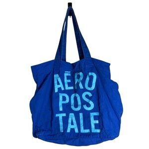 Y2K Aeropostale Blue Canvas Tote Bag Book Tote Academia